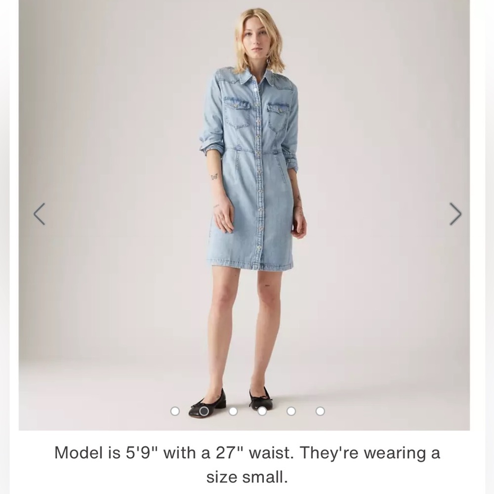 NWT Levi’s Denim Dress Size Medium.  Never worn and still has tags.